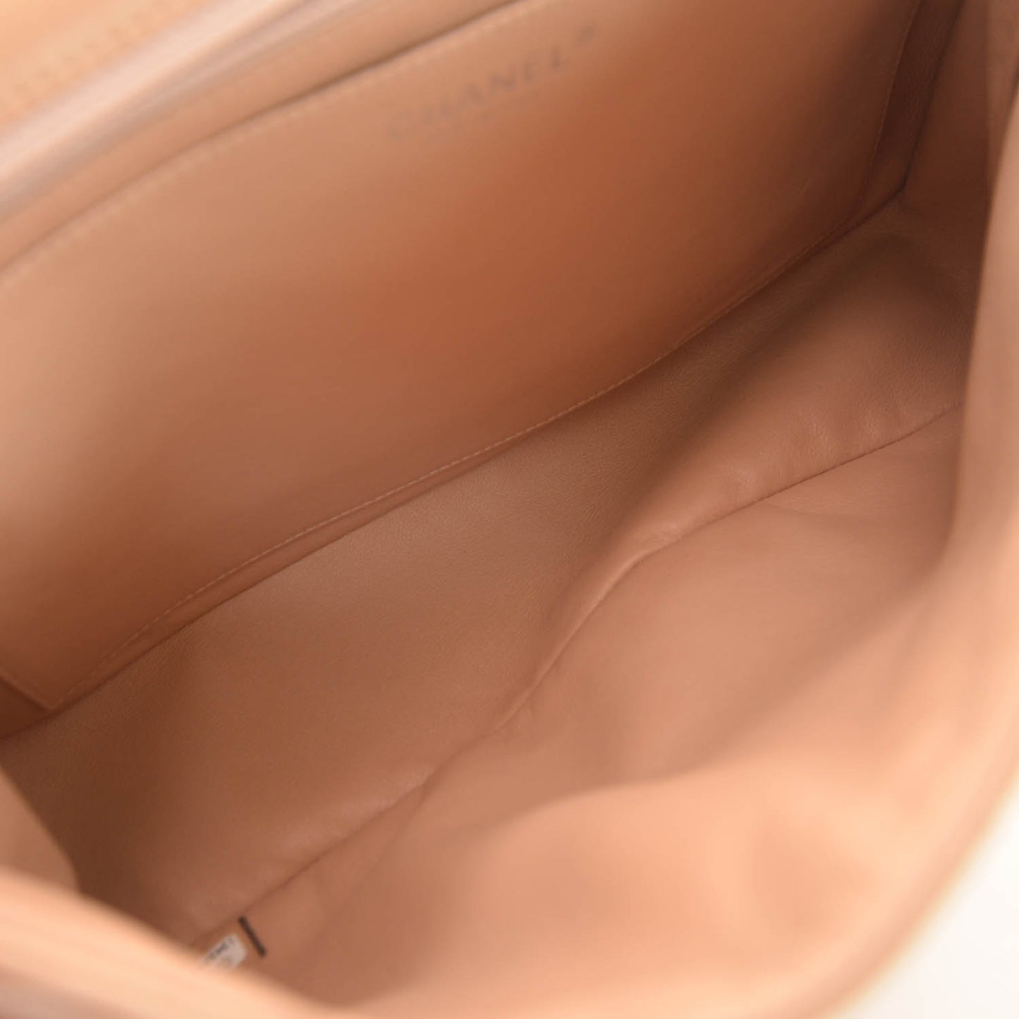 Lambskin Jumbo Single Flap Beige