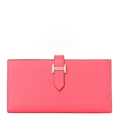 Hermes Epsom Bearn Gusset Wallet Rose Azalee 1 of 10