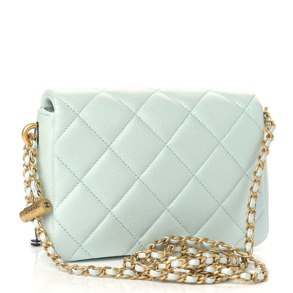 Chanel Iridescent Caviar Quilted Mini My Perfect Flap Light Green 3 of 9