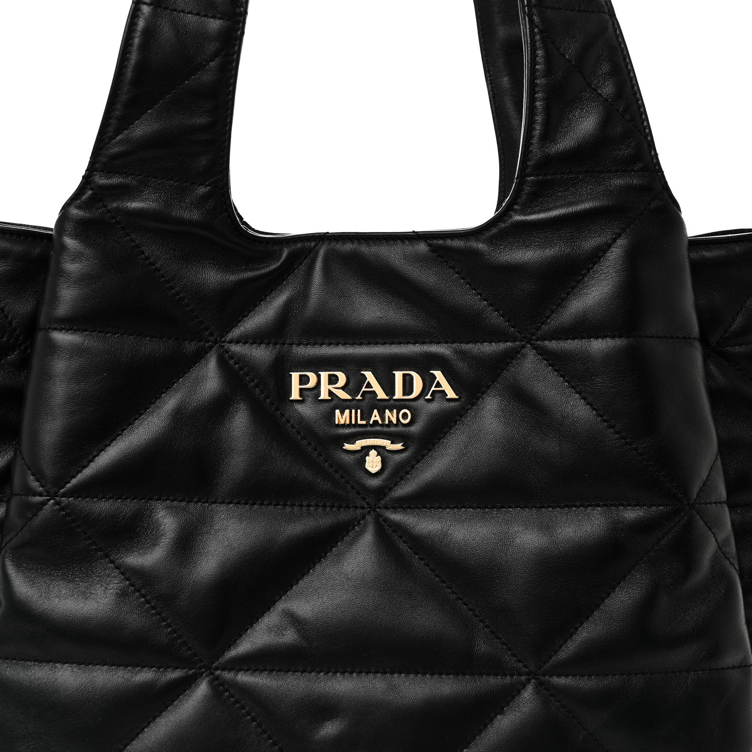 Prada Nappa Quilted Medium Dynamique Tote Black 7 of 10