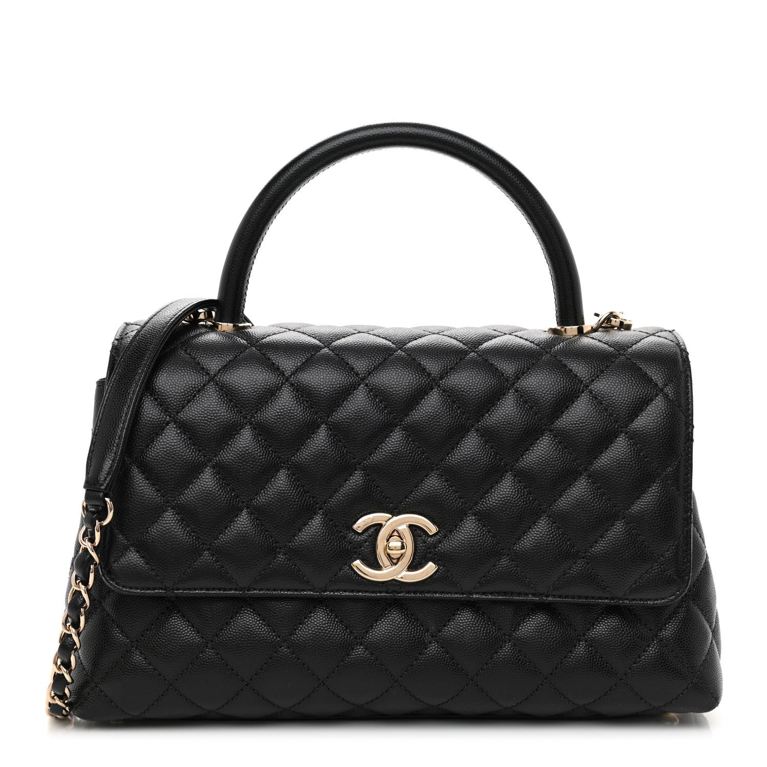 Chanel Caviar Quilted Small Coco Handle Flap Black 1 of 10