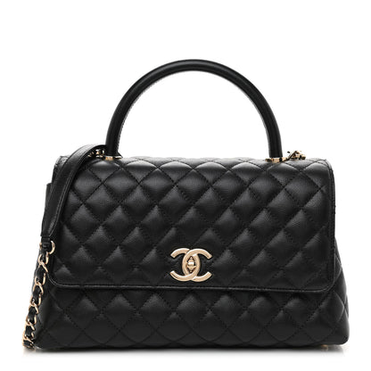 Chanel Caviar Quilted Small Coco Handle Flap Black 1 of 10