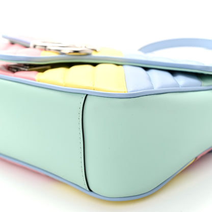Gucci Calfskin Matelasse Diagonal Small GG Marmont Shoulder Bag Multicolor Pastel 10 of 11