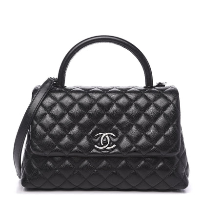 Chanel Caviar Quilted Small Coco Handle Flap So Black 1 of 10