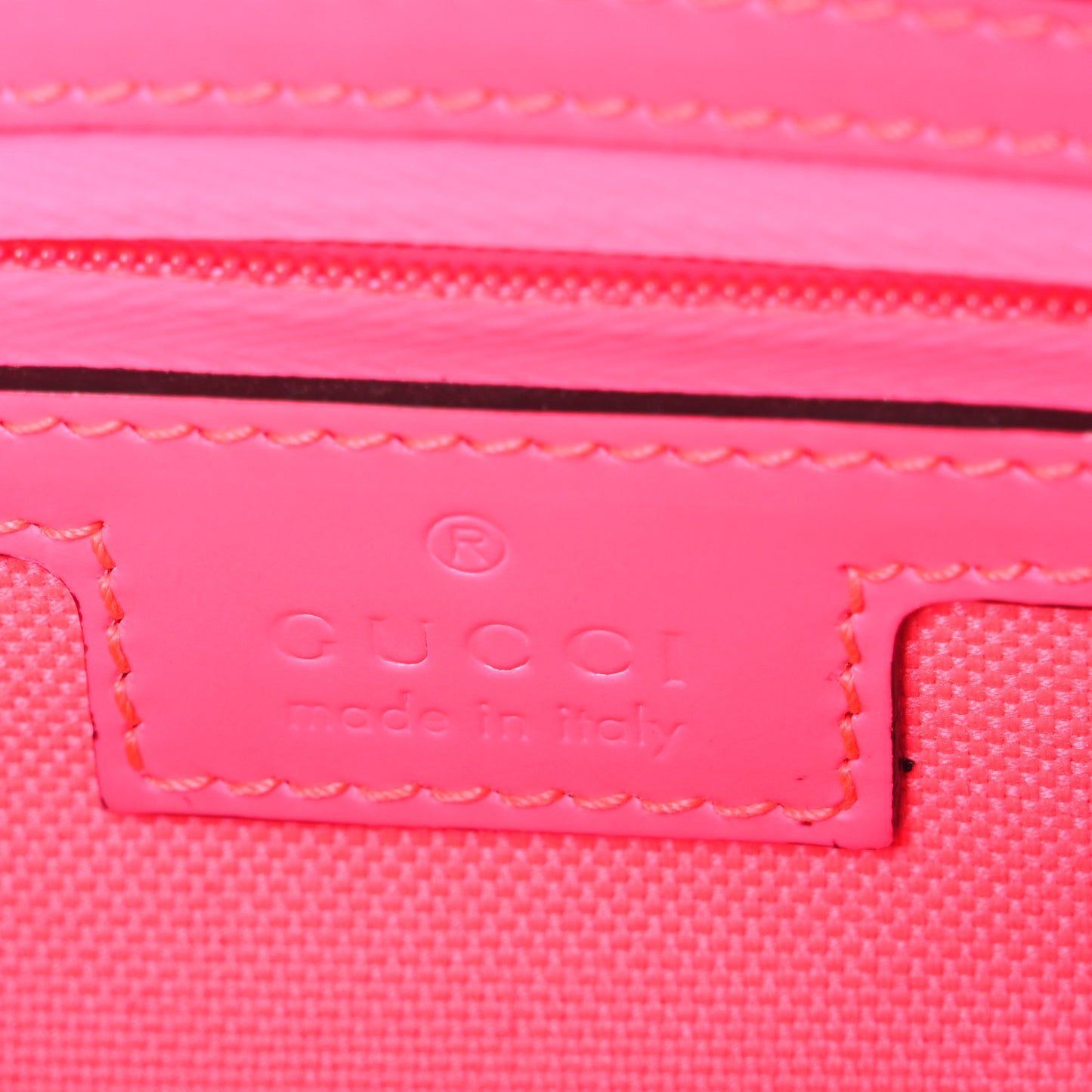 Rubber Effect Monogram GG Crossbody Bag Fluorescent Fuchsia
