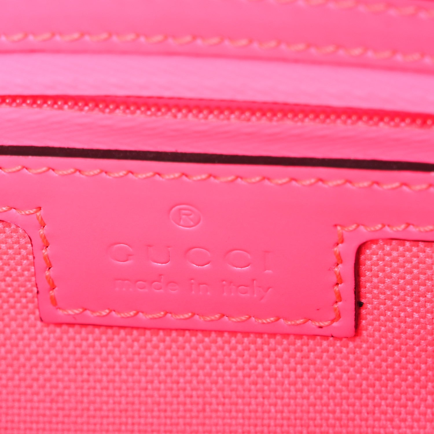 Gucci Rubber Effect Monogram GG Crossbody Bag Fluorescent Fuchsia 6 of 11