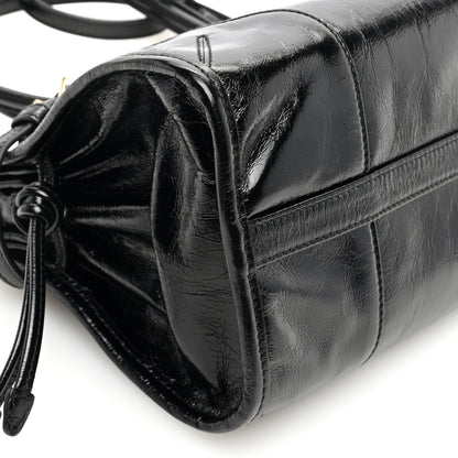 Prada Shiny Nappa Medium Shoulder Bag Black 8 of 9