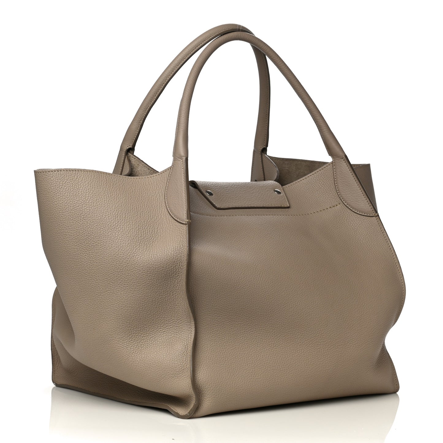 Supple Grained Calfskin Medium Big Bag Light Taupe