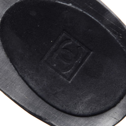 Chanel Suede CC Buckle Clogs 36 Black 12 of 13