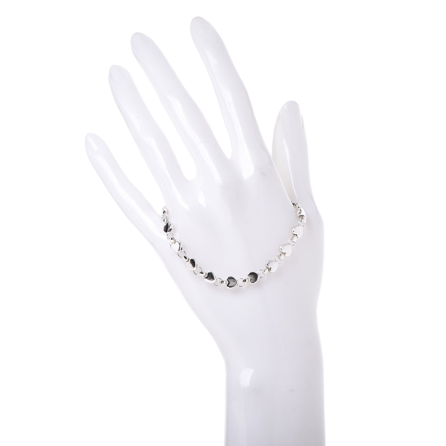 Tiffany Sterling Silver Chain of Heart Bracelet 2 of 4