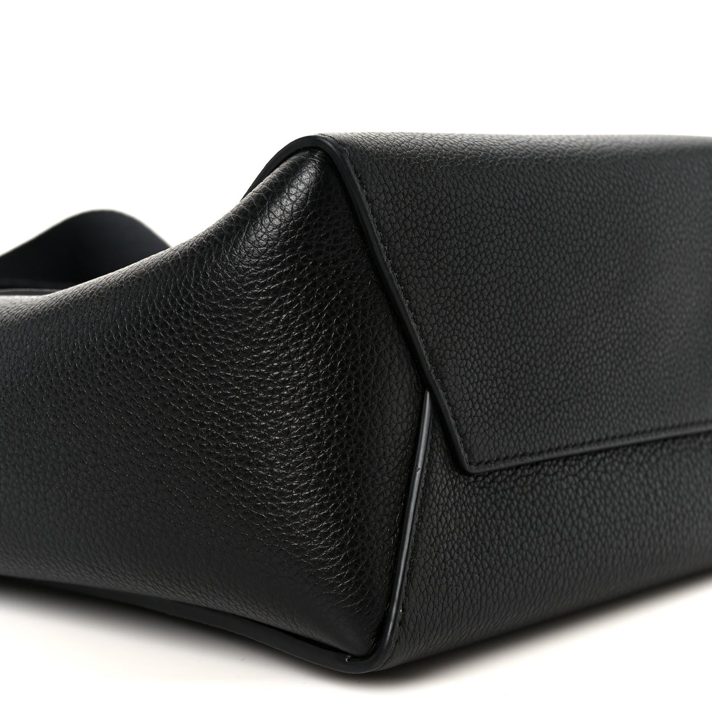 Soft Grained Calfskin Small Sangle Bucket Bag Black