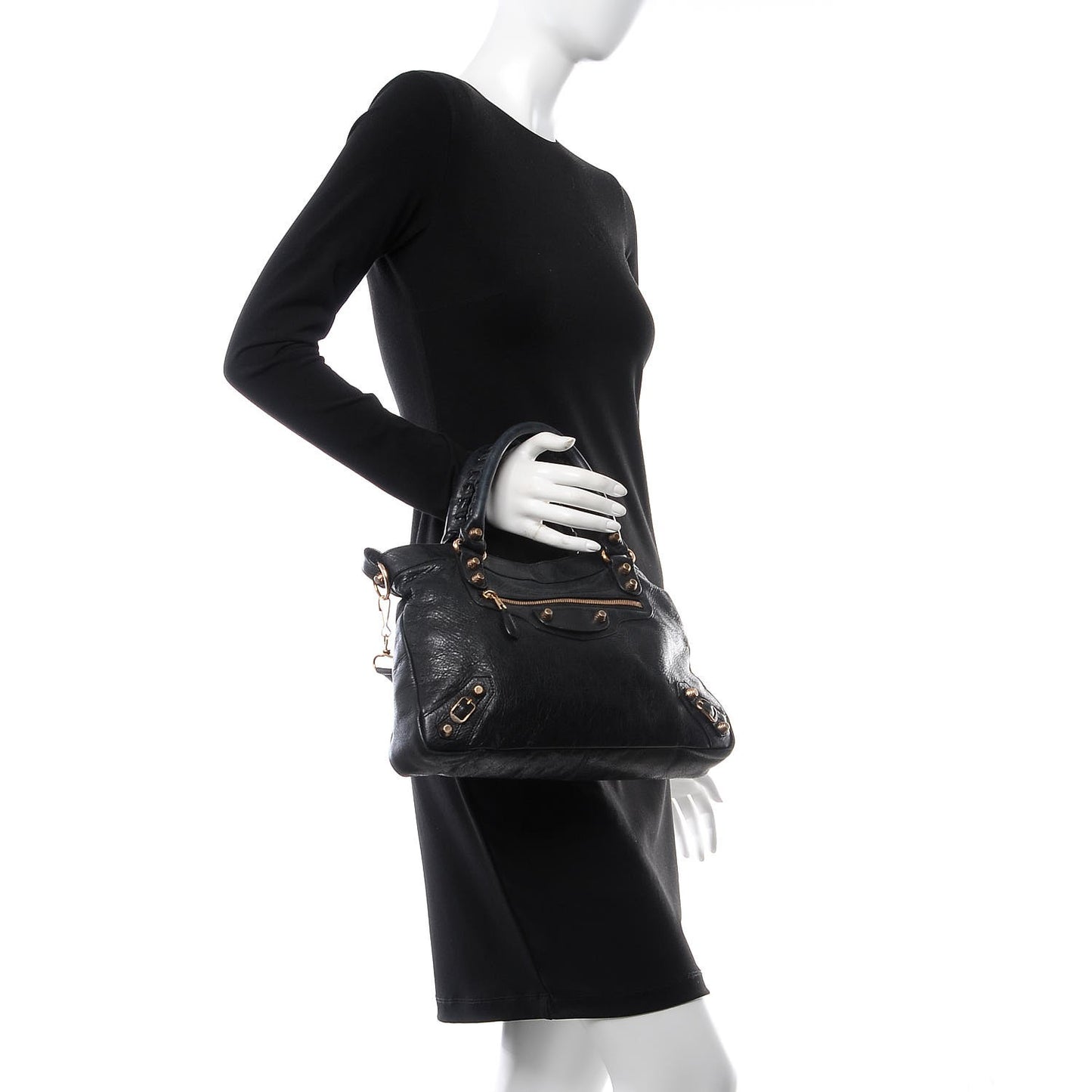 Agneau Giant 12 Rose Gold Hardware Town Black