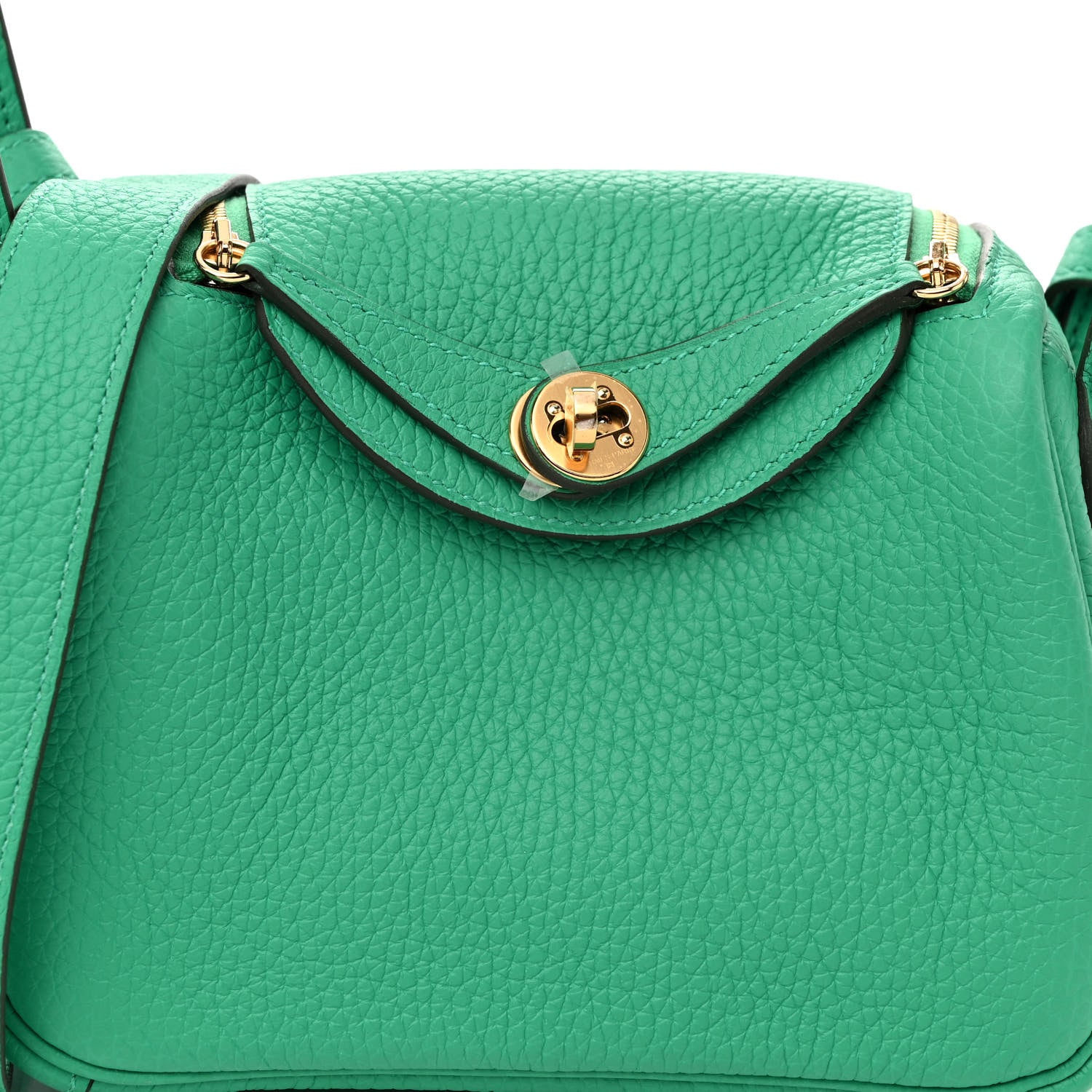 Hermes Taurillon Clemence Mini Lindy 20 Menthe 7 of 10