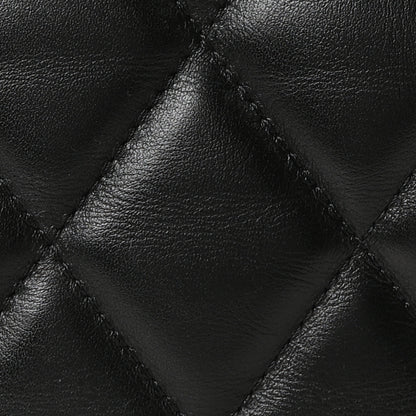 Balenciaga Nappa Calfskin Quilted Touch B Bucket Bag Black 8 of 10