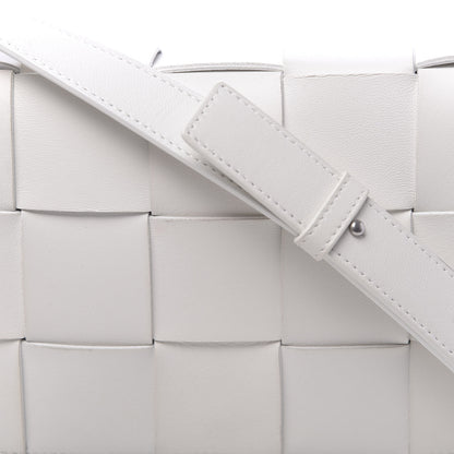Bottega Veneta Lambskin Maxi Intrecciato Cassette Crossbody Bag White 9 of 9