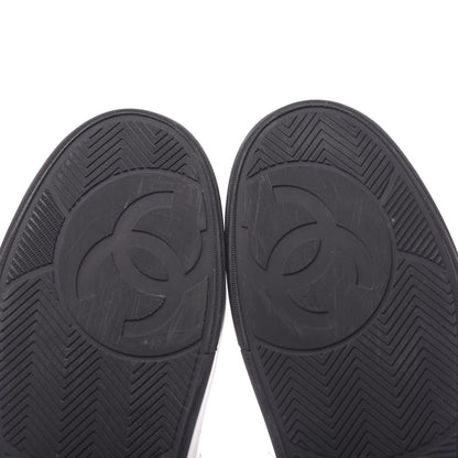 Chanel Calfskin Mens Logo Sneakers 43 Black White 10 of 11