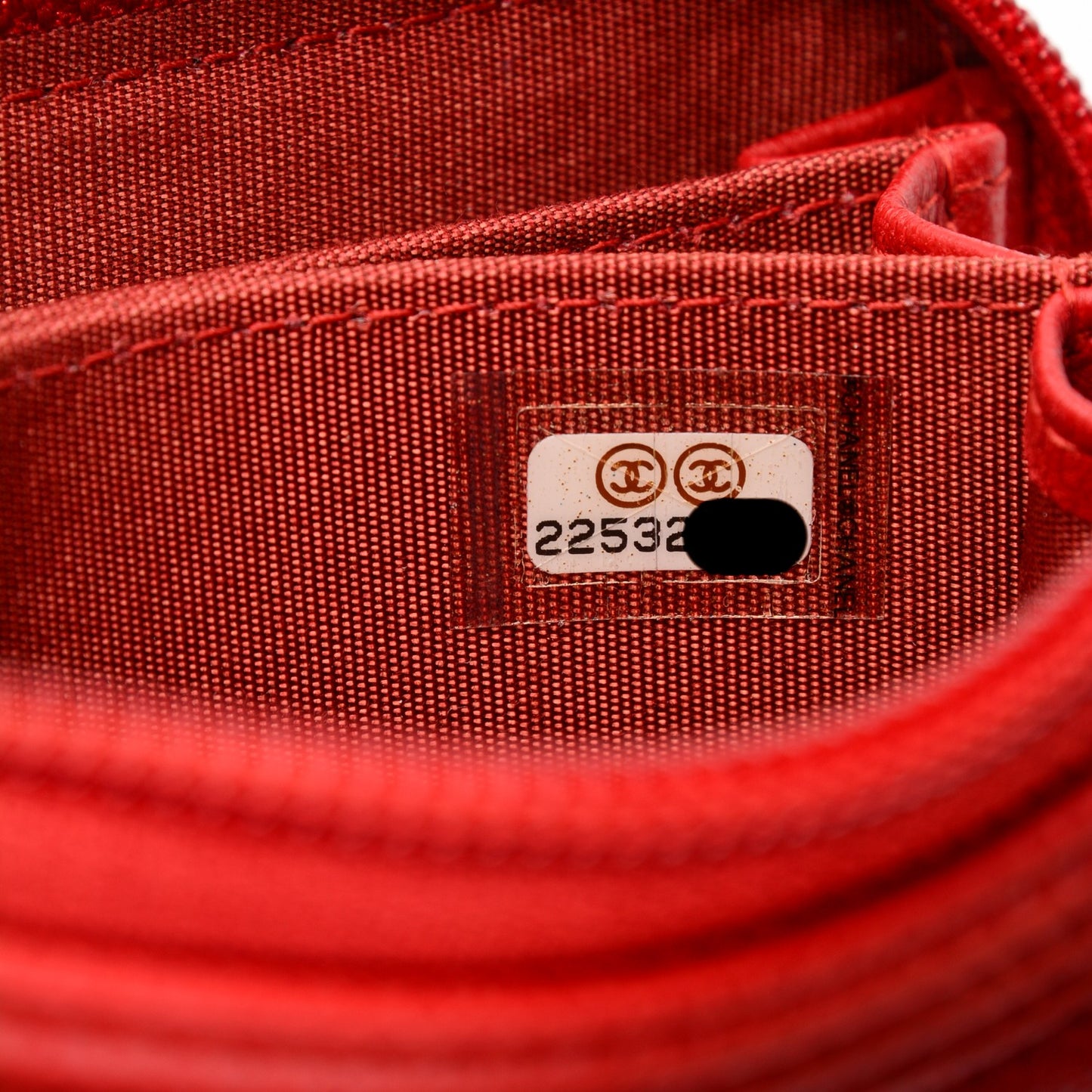 Caviar Quilted Boy Zip Around Coin Purse Wallet Red