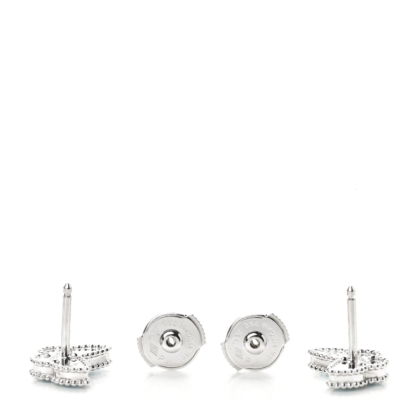 18K White Gold Turquoise Sweet Alhambra Butterfly Earrings