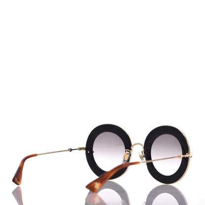 Gucci Metal L'Aveugle Par Amour Round Frame Sunglasses GG0113S Black 4 of 8