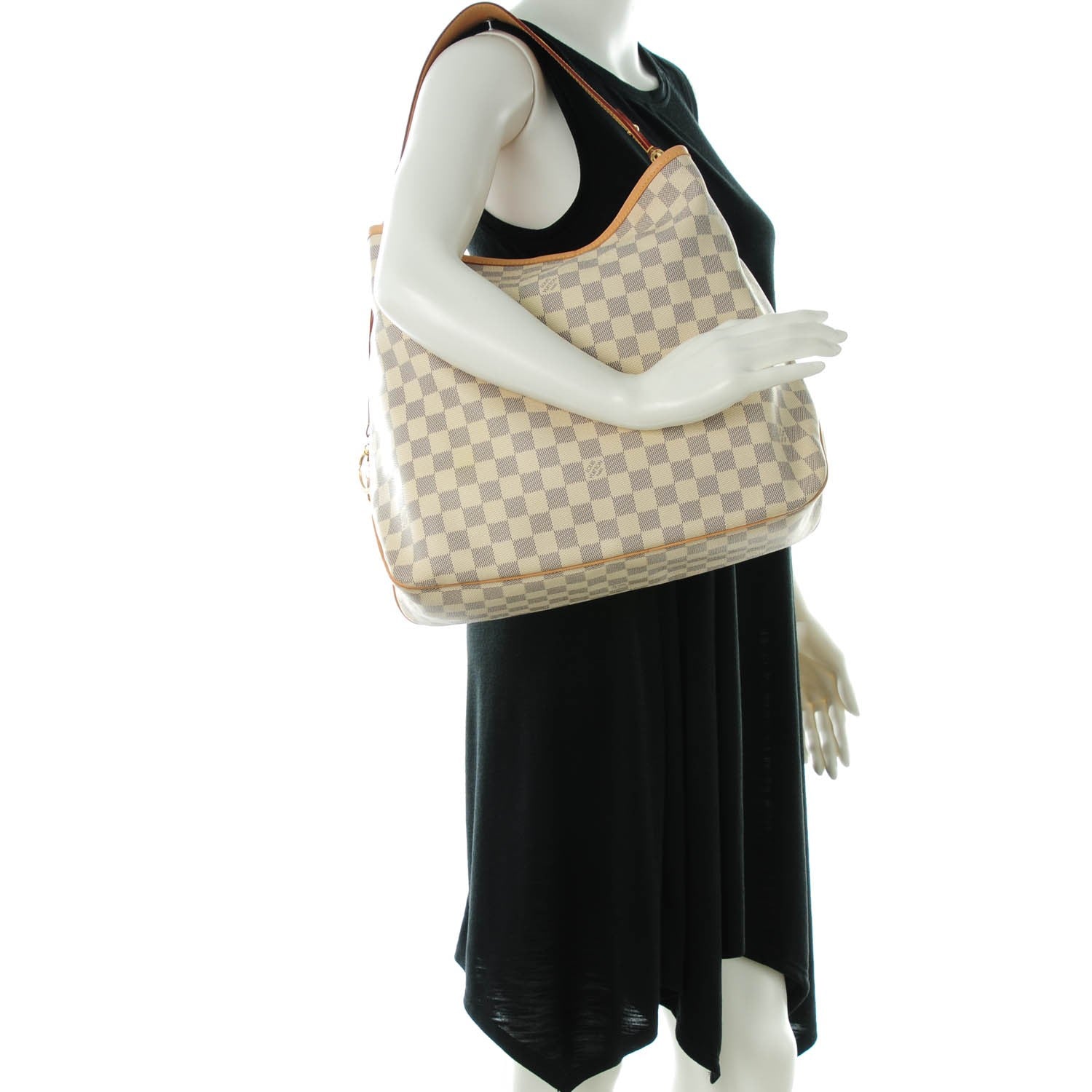 Louis Vuitton Damier Azur Delightful MM Pink 2 of 8