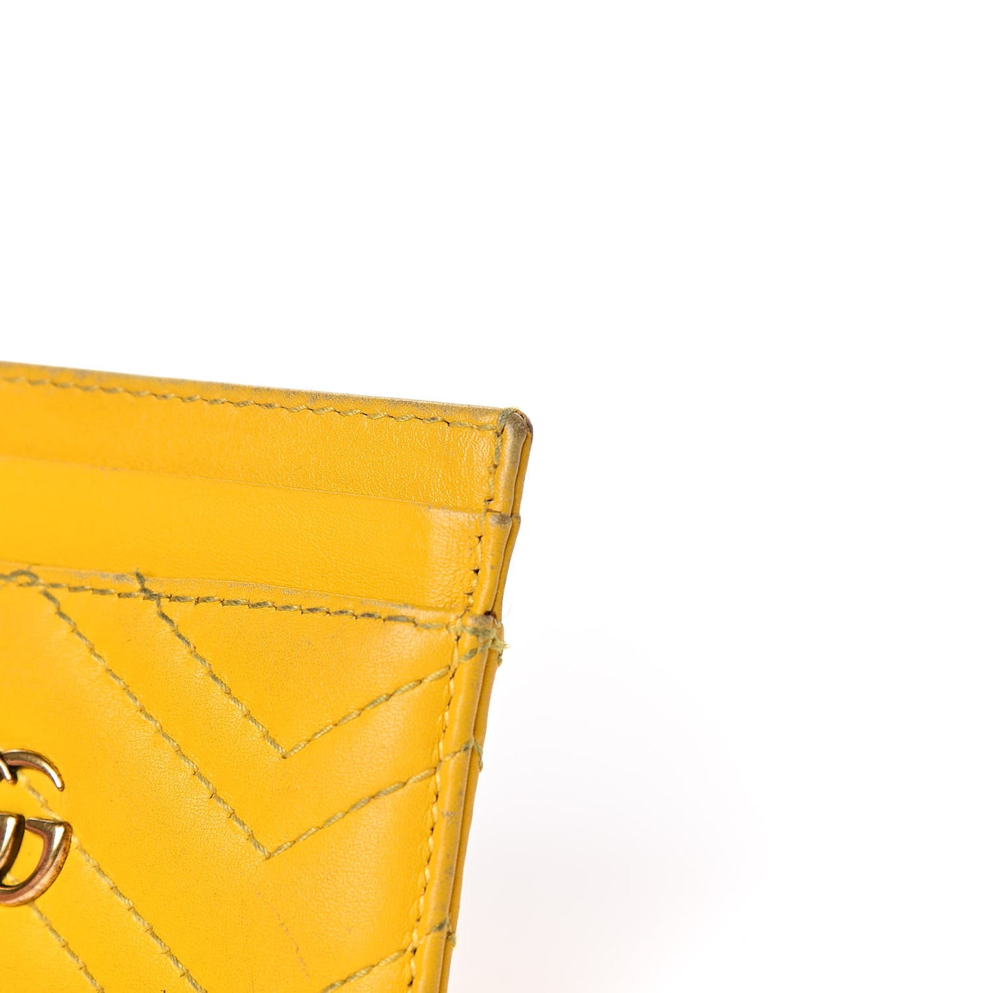 Calfskin Matelasse GG Marmont Card Holder Stone Topaz