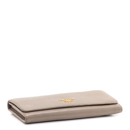 Prada Vitello Daino Continental Flap Wallet Cammeo 5 of 14