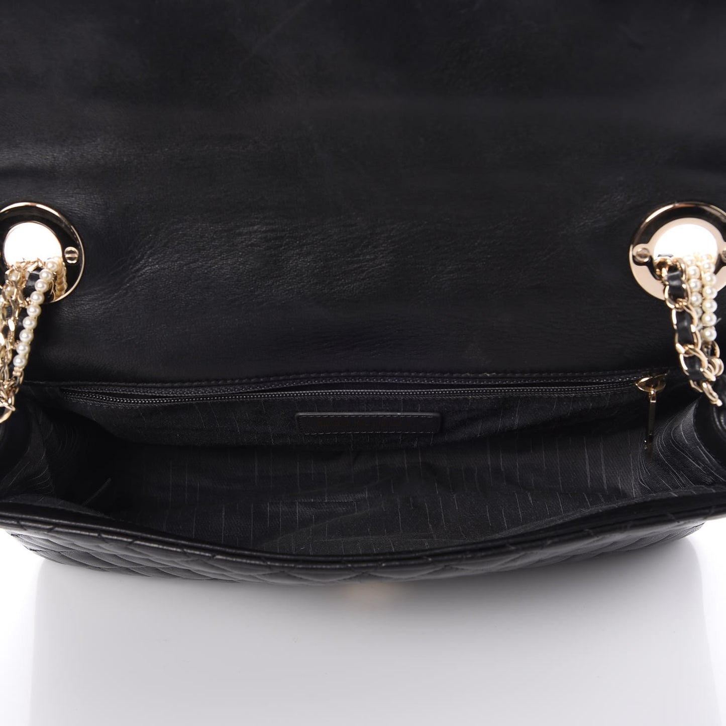 Lambskin Medium Westminster Pearl Flap Black