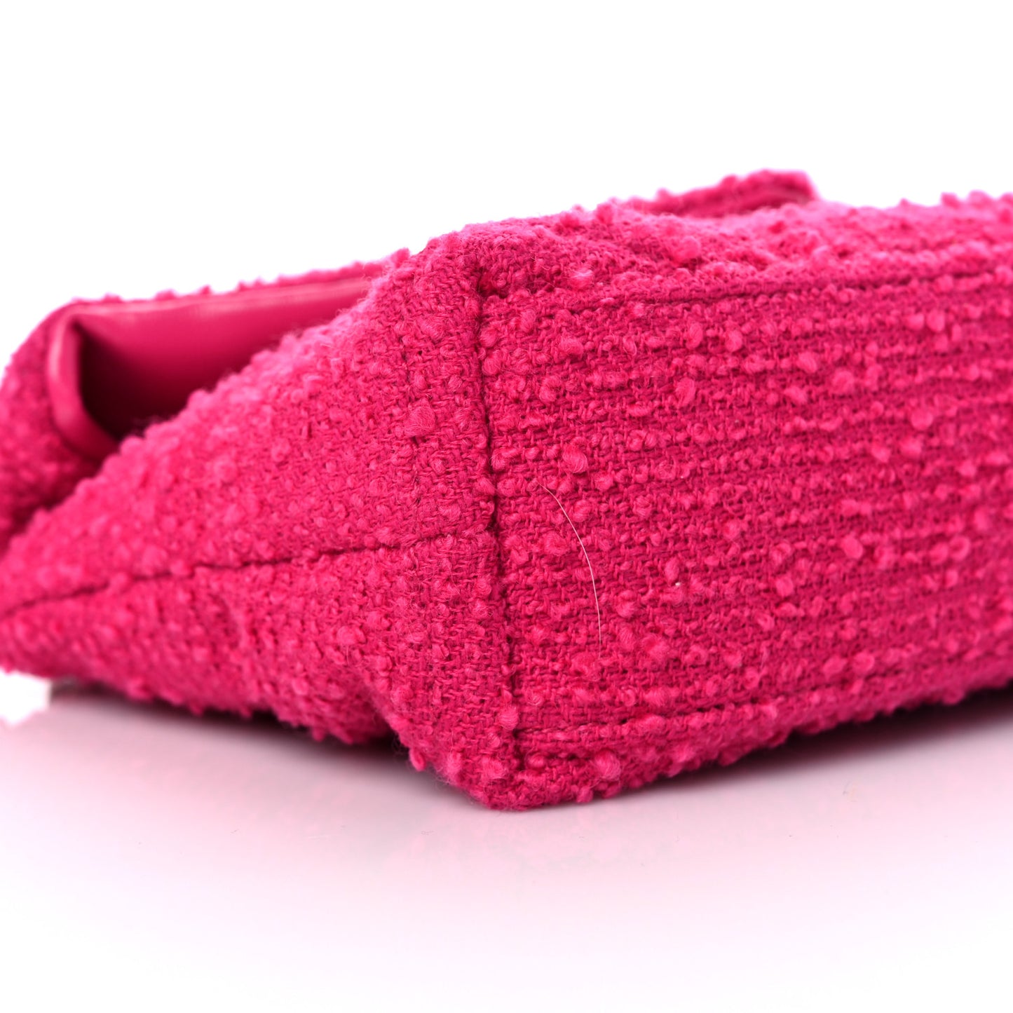 Boucle Tweed Quilted Toy Loulou Puffer Monogram Chain Satchel Magenta