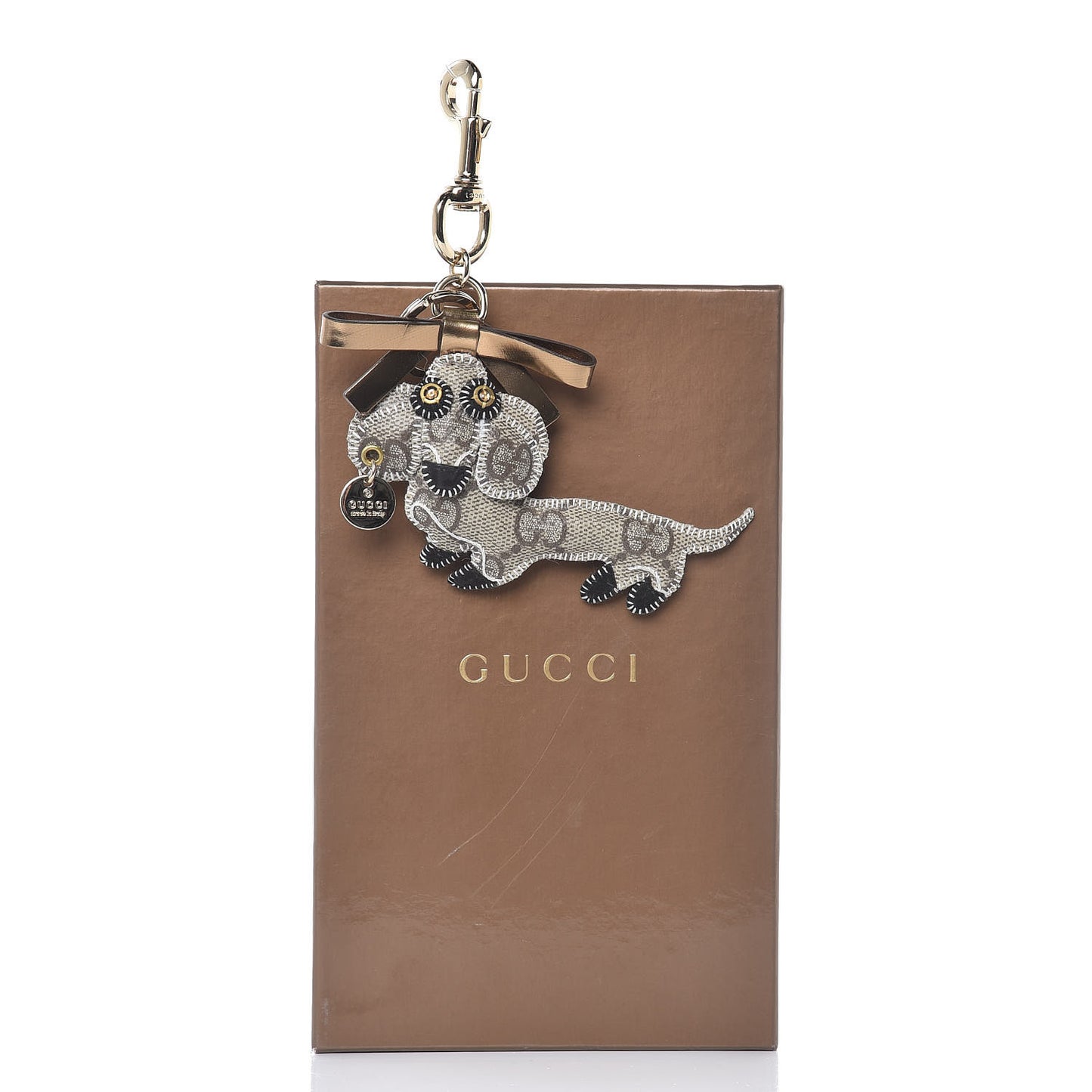 GG Supreme Monogram Dog Key Charm