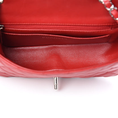 Chanel Lambskin Quilted Mini Rectangular Flap Red 5 of 12