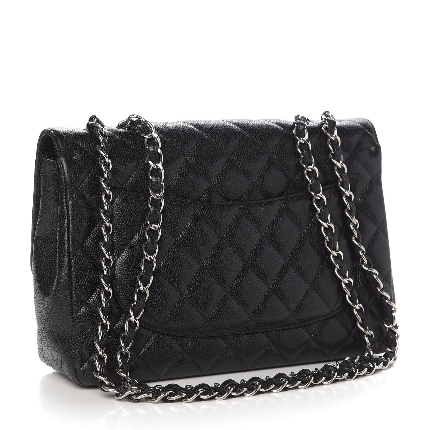 Caviar Quilted Jumbo Single Flap Black