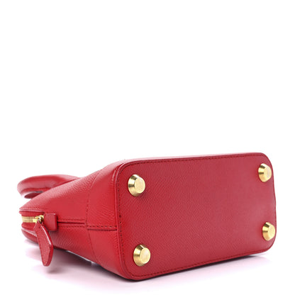 Balenciaga Signature Grained Calfskin Logo XXS Ville Top Handle Bag Rouge Coquelicot Black 4 of 25