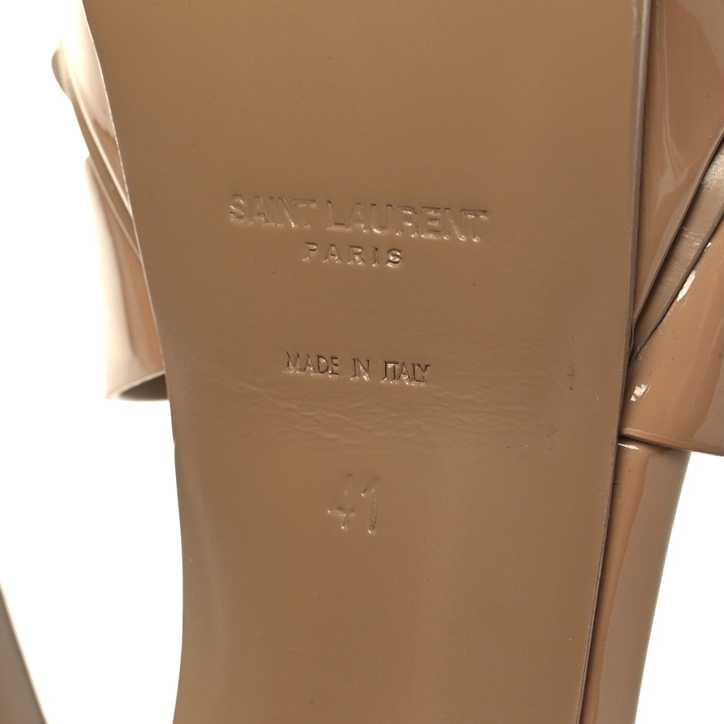 Patent Tribute 105 Platform Sandals 41 Nude Powder