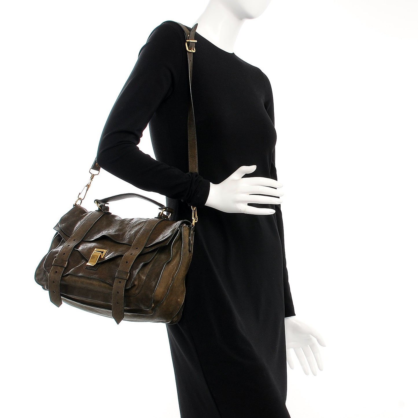 Lambskin Medium PS1 Satchel Military
