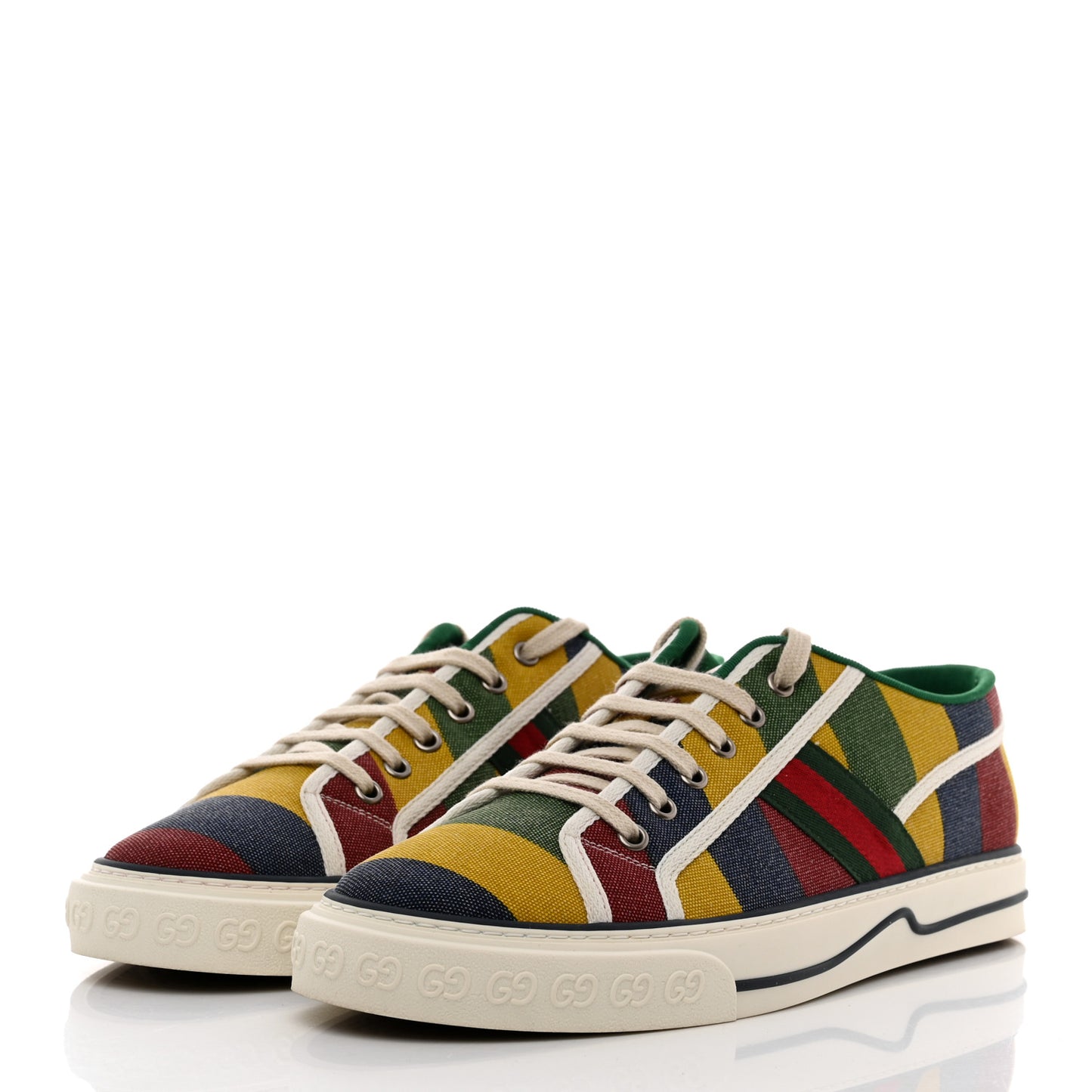 Canvas Web Marley Stripe Mens 1977 Tennis Sneakers 10.5 Multicolor Mystic White