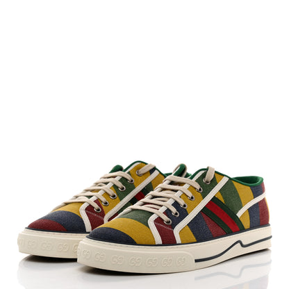 Gucci Canvas Web Marley Stripe Mens 1977 Tennis Sneakers 10.5 Multicolor Mystic White 3 of 8