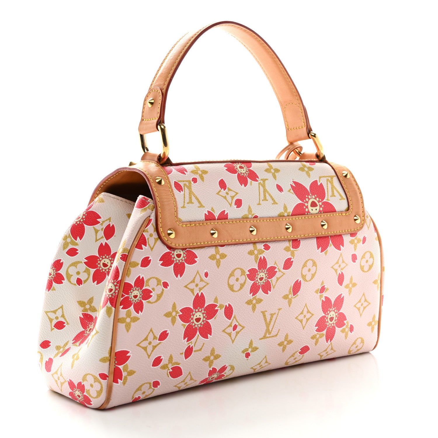 Louis Vuitton Monogram Cherry Blossom Sac Retro Bag Red 3 of 11
