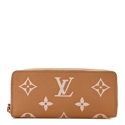 Louis Vuitton Empreinte Monogram Giant Clemence Wallet Arizona Creme 1 of 6