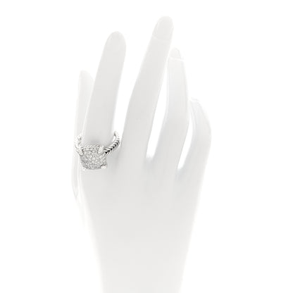 David Yurman Sterling Silver Diamond 14mm Chatelaine Pave Ring 62 10 2 of 4