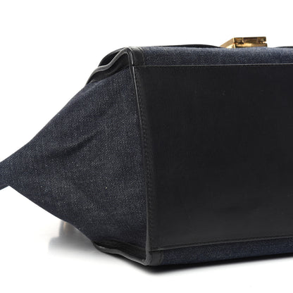 Celine Smooth Calfskin Denim Medium Trapeze Blue 10 of 12
