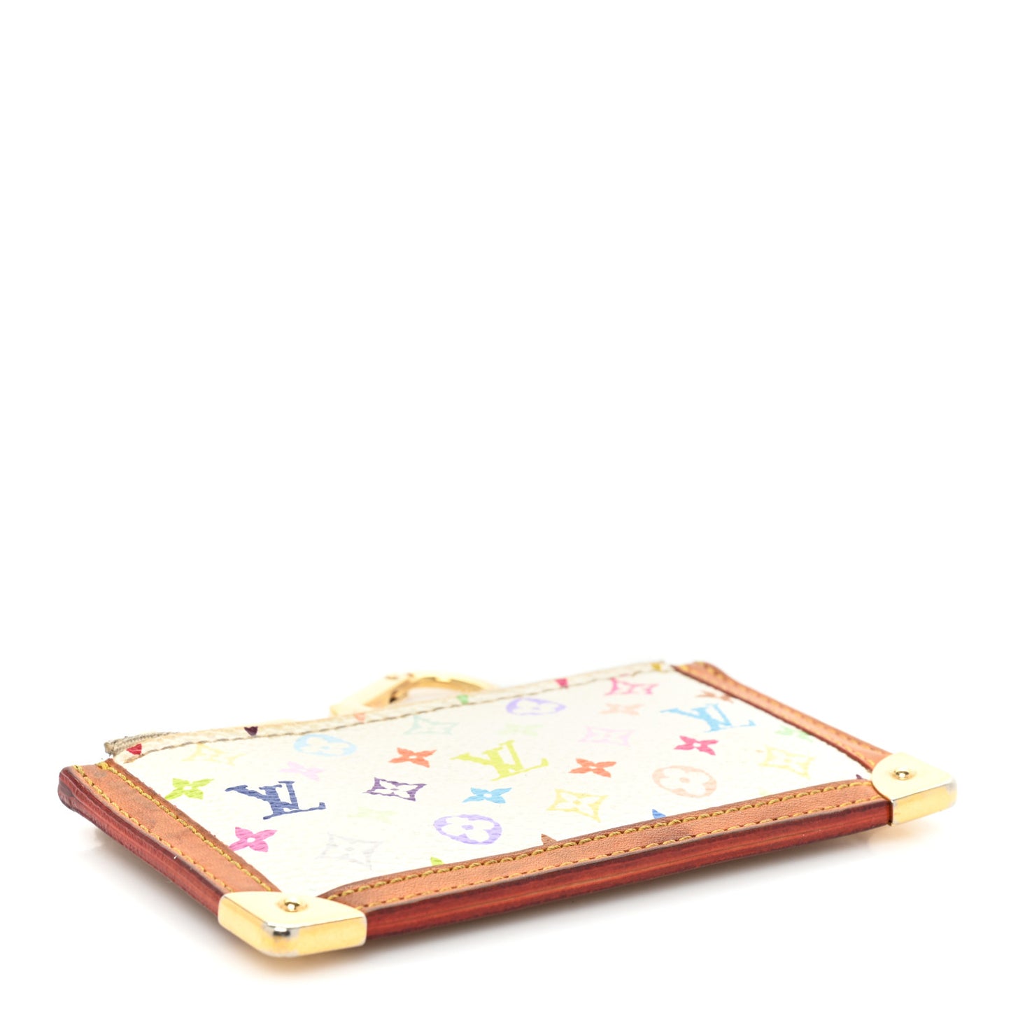 Monogram Multicolor Key Pouch White