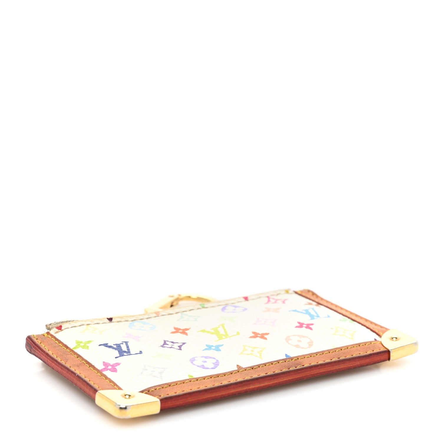 Louis Vuitton Monogram Multicolor Key Pouch White 4 of 12