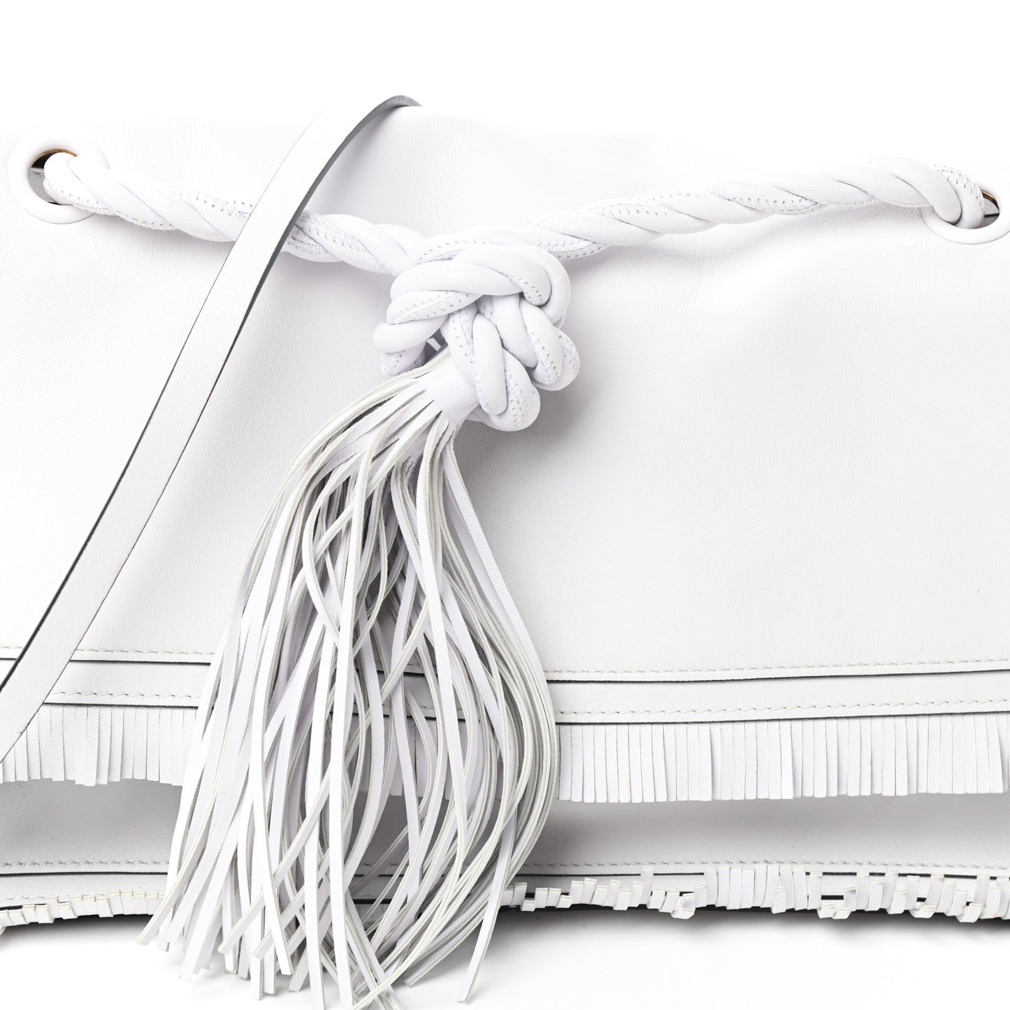 Calfskin The Rope Crossbody Bag White