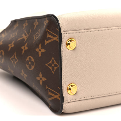 Louis Vuitton Calfskin Monogram On My Side MM Greige 8 of 9