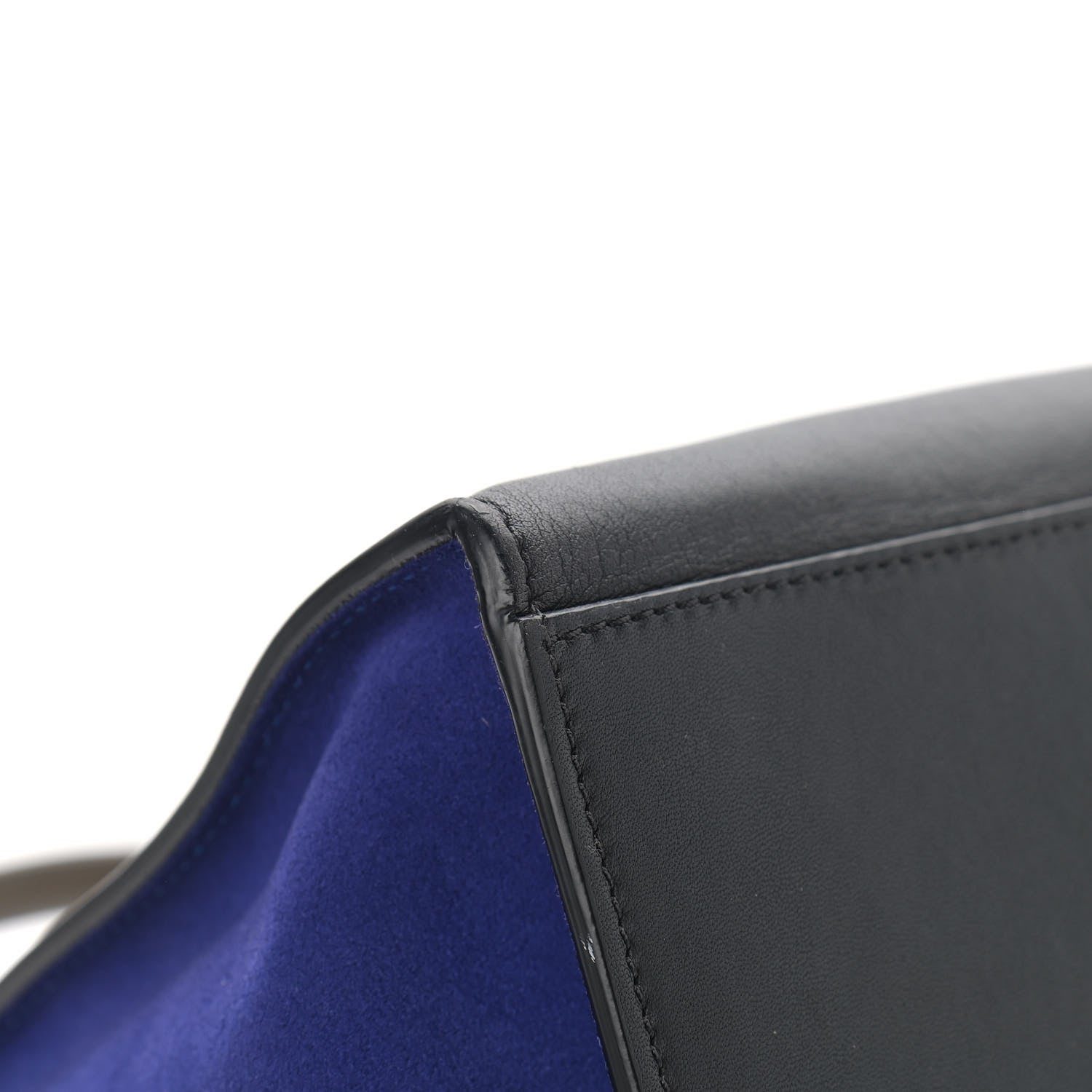 Celine Smooth Calfskin Suede Medium Tri-color Trapeze Indigo 10 of 18