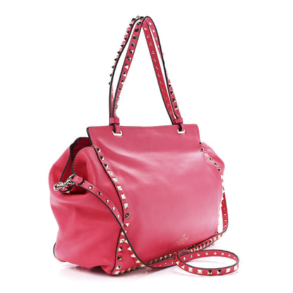 Valentino Garavani Vitello Medium Rockstud Tote Deep Rose 3 of 11