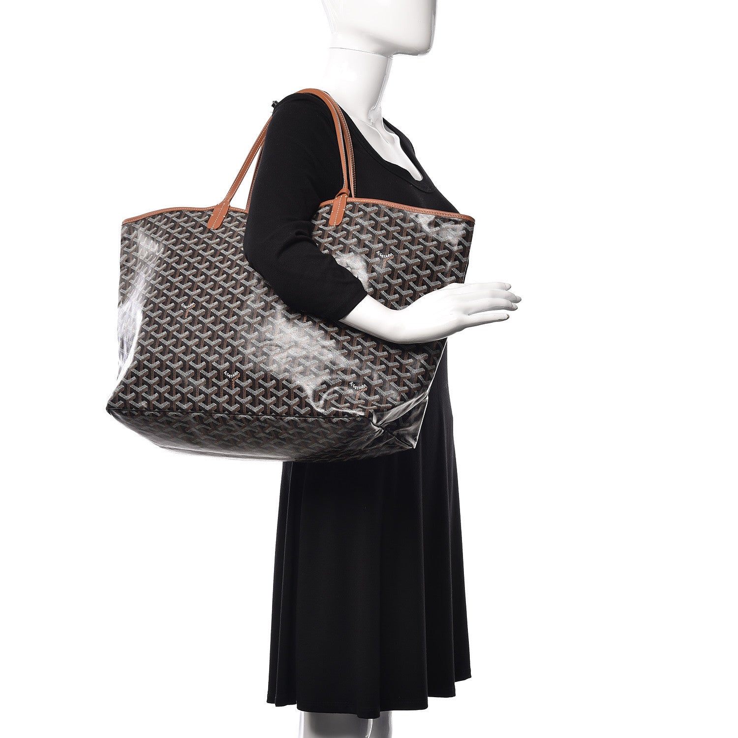Goyard Goyardine Saint Louis GM Black Gold 2 of 9