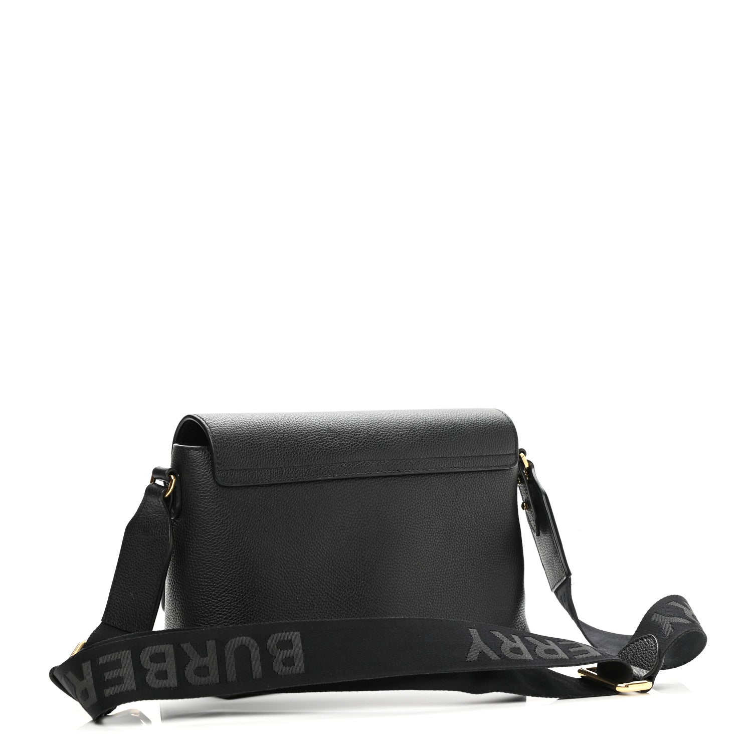 Burberry Grainy Calfskin Vintage Check Note Crossbody Bag Black 3 of 13