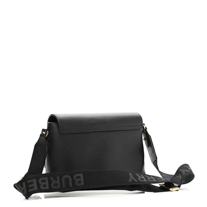Burberry Grainy Calfskin Vintage Check Note Crossbody Bag Black 3 of 13