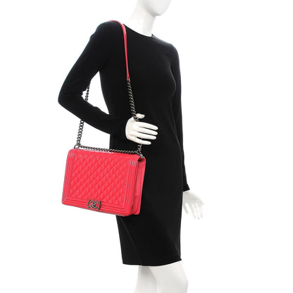Chanel Patent Quilted Large Boy Flap Pink 2 of 11